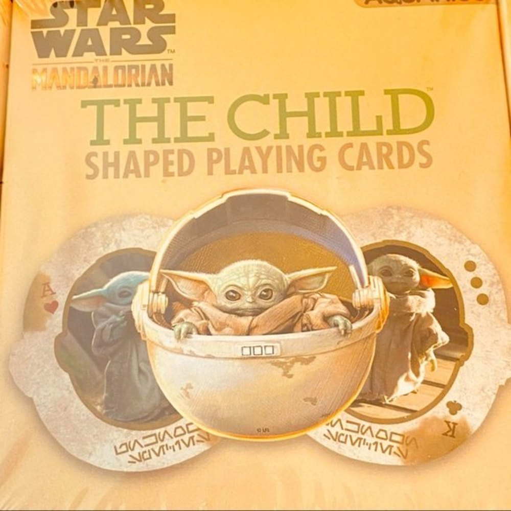 STAR WARS The Mandelorian THE CHILD shaped playing cards, NEW in wrapper